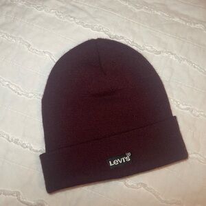 Levi’s Burgundy Knit Beanie Hat